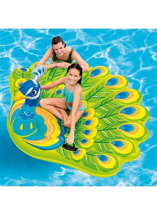 عوامة سباحة على شكل طاووس  INTEX Peacock Island Floating Raft 57250