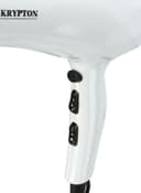 Krypton Powerful Hair Dryer Concentrator   Salon Quality with Cool Shot Function White/Black 23x9.8x27.8cm