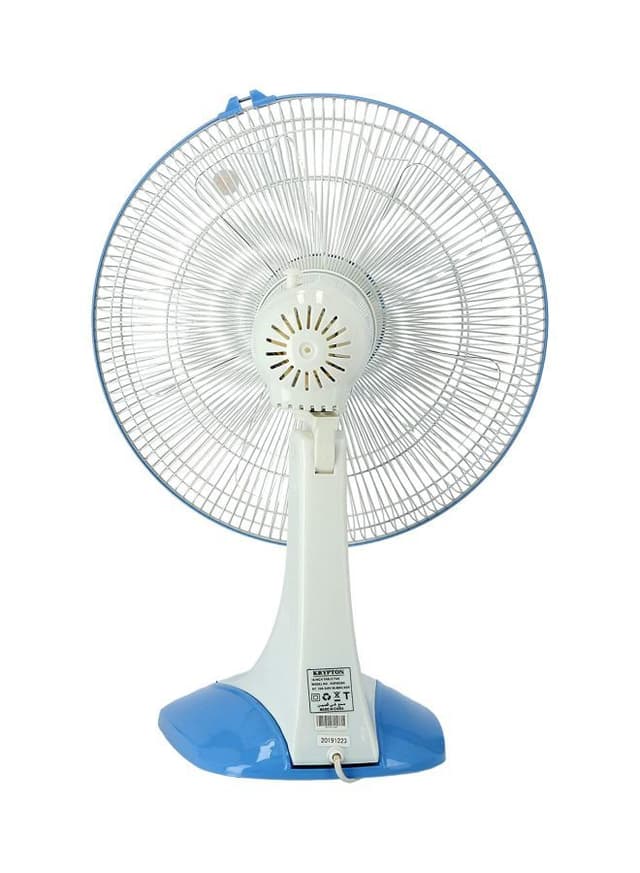 Krypton Table Fan 3 Speed Settings With Oscillating/Rotating And Static Feature 60 W KNF6026 White/Blue
