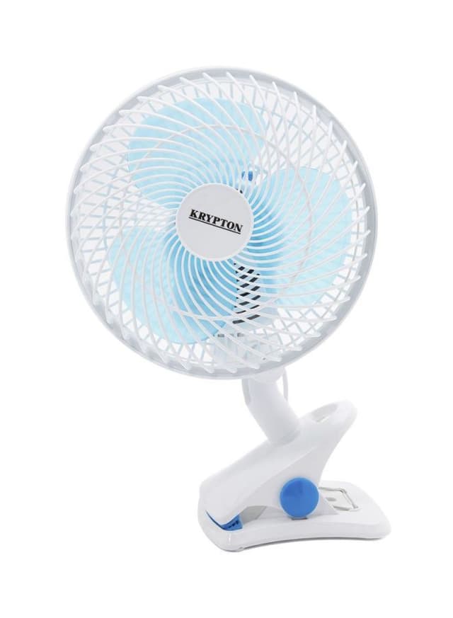 Krypton Table Fan 2 Speed Settings With Oscillating/Rotating And Static Feature 20 W KNF6035 White/Blue - 144055