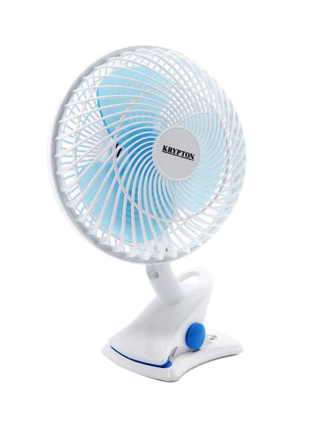 Krypton Table Fan 2 Speed Settings With Oscillating/Rotating And Static Feature 20 W KNF6035 White/Blue - 144056