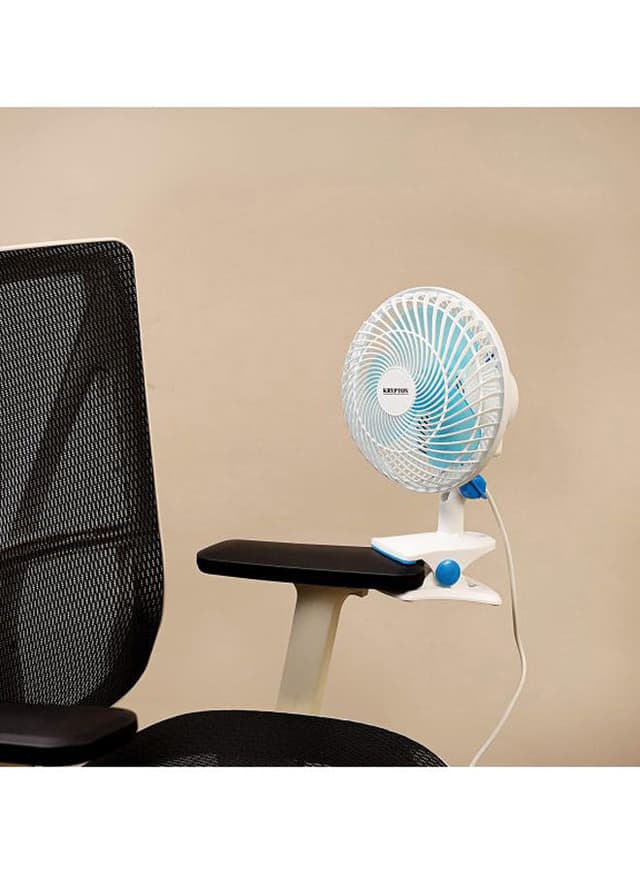 Krypton Table Fan 2 Speed Settings With Oscillating/Rotating And Static Feature 20 W KNF6035 White/Blue - 144059