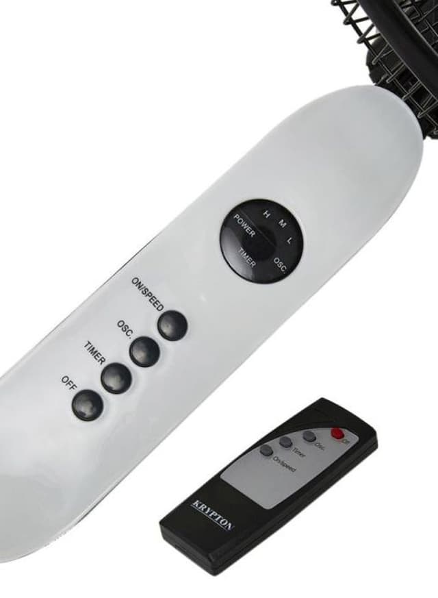 Krypton Stand Fan With Remote Control 60 W KNF6113 Black/White