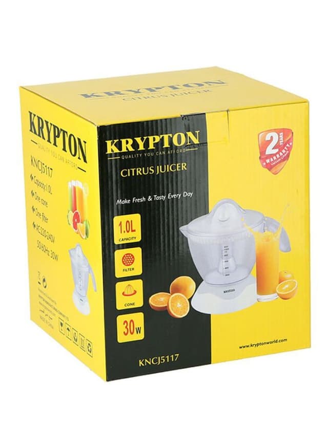 Krypton Electric Citrus Juicer 1 l 30 W KNCJ5117 White