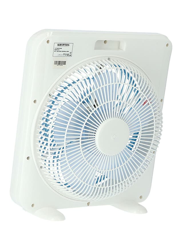 Krypton Box Fan  Powerful Personal Desk Box Fan With Copper Motor 45 W KNF6115 White/Blue