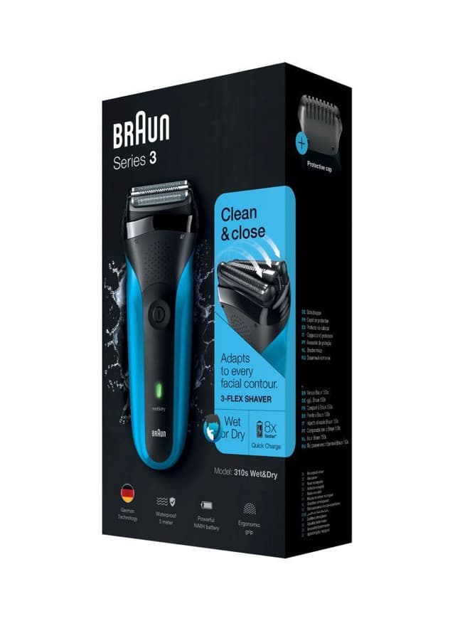 ماكينة حلاقة ( قابلة للشحن ) - ازرق BRAUN - Shaver Trimmer Blue/Black