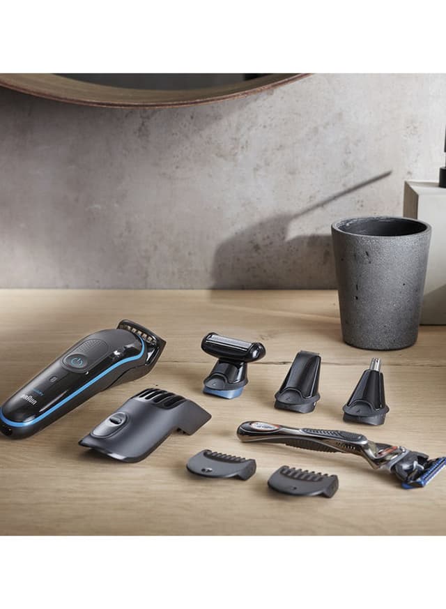 ماكينة حلاقة للرجال قابلة للشحن أسود براون Braun Black Rechargeable Shaver Trimmer