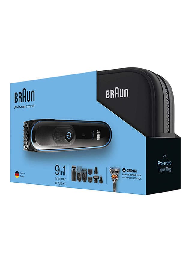 BRAUN 9 In 1 Trimmer With Grooming Kit Black