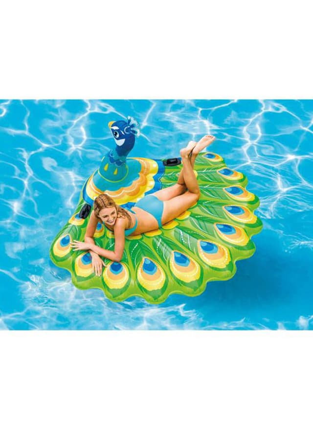 عوامة سباحة على شكل طاووس INTEX Floating Raft Peacock Island