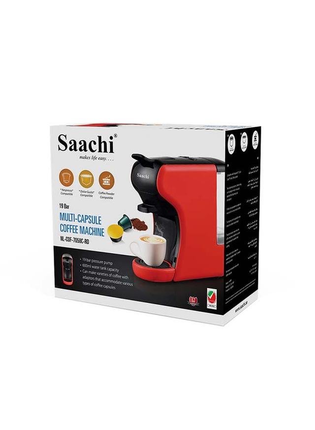 Saachi Multi Capsule Coffee Maker 1450 W NL COF 7058C RD Red/Black - SW1hZ2U6MjQ4ODI3