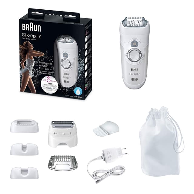 BRAUN Silk Epil 7 7 561 Wet And Dry Cordless Epilator Grey 17.6x23.6x8.2centimeter