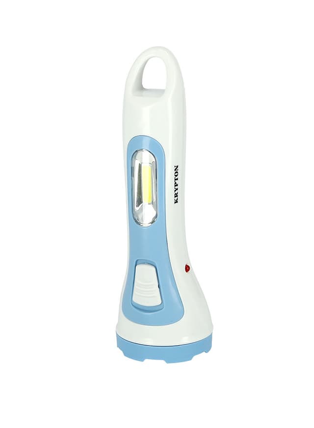 Krypton Knfl5031 Rechargeable Led Flashlight For Camping Hiking Trekking Outdoor Blue/White