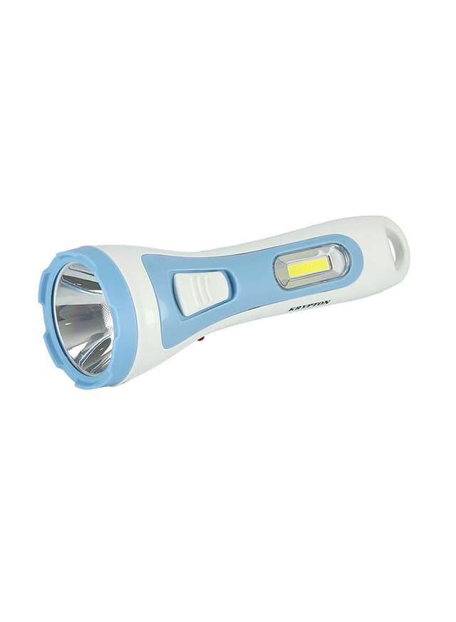 Krypton Knfl5031 Rechargeable Led Flashlight For Camping Hiking Trekking Outdoor Blue/White
