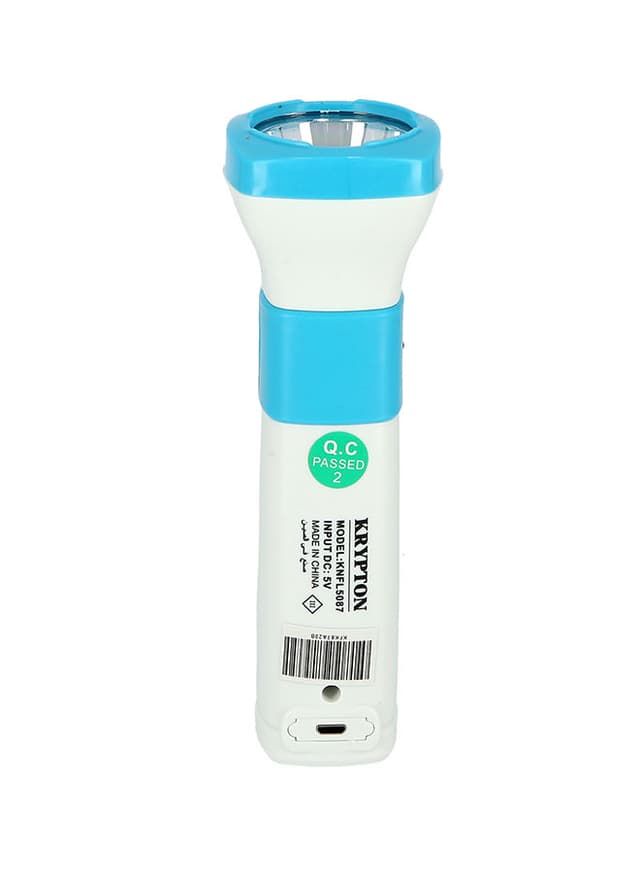 كشاف محمول قابل لإعادة الشحن مع مصباح اضافي 400 ميلي أمبير Krypton Knfl5087 Rechargeable Led Flashlight With Lantern