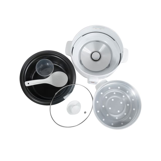 ClikOn Rice Cooker With Stremer 1.8 l 700 W CK2127 N White Jomla.ae