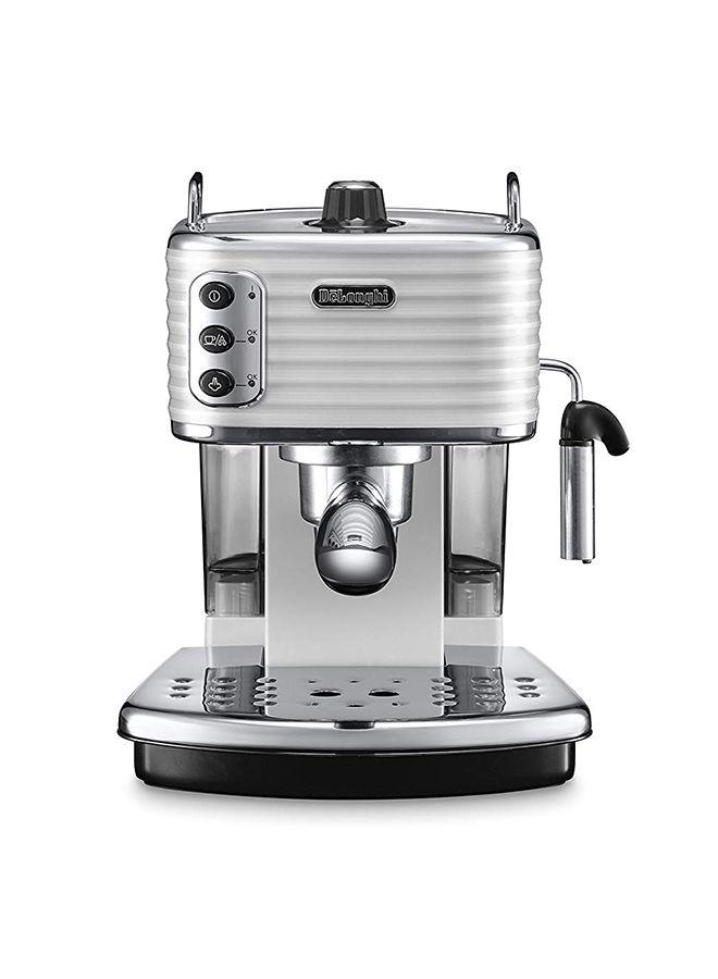 ماكينة قهوة بقوة 1100 واط Espresso Machine ECZ351.W Silver - De'Longhi
