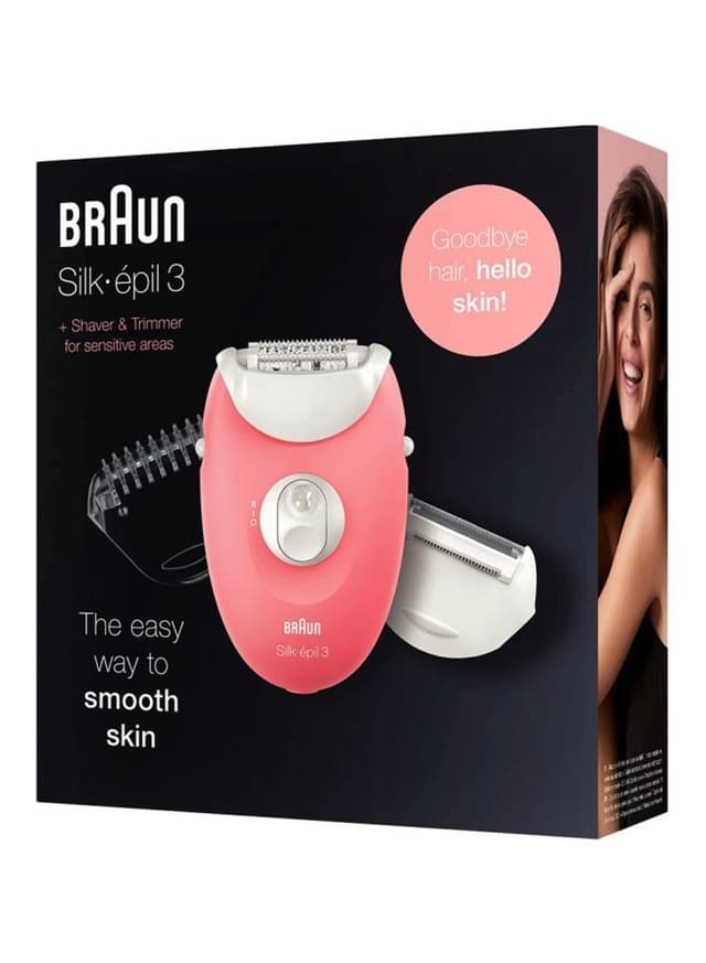 براون لازالة الشعر ( قابل للشحن ) - وردي BRAUN - Silk Corded Hair Epilator Light