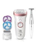 براون لازالة الشعر ( 13 ملحق ) - ابيض BRAUN - Silk Epil 9 Epilator Multicolour - SW1hZ2U6MjM5NTY1