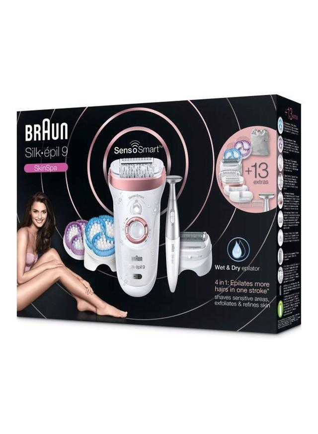 براون لازالة الشعر ( 13 ملحق ) - ابيض BRAUN - Silk Epil 9 Epilator Multicolour - SW1hZ2U6MjM5NTcz