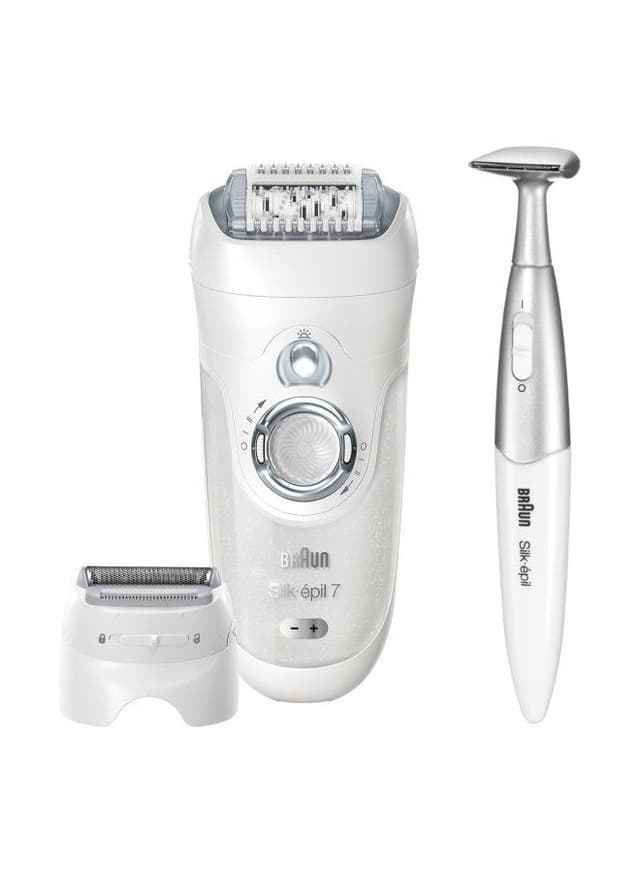 BRAUN Silk Epil 7 Wet And Dry Cordless Epilator With 8 Extras White 0.61kg