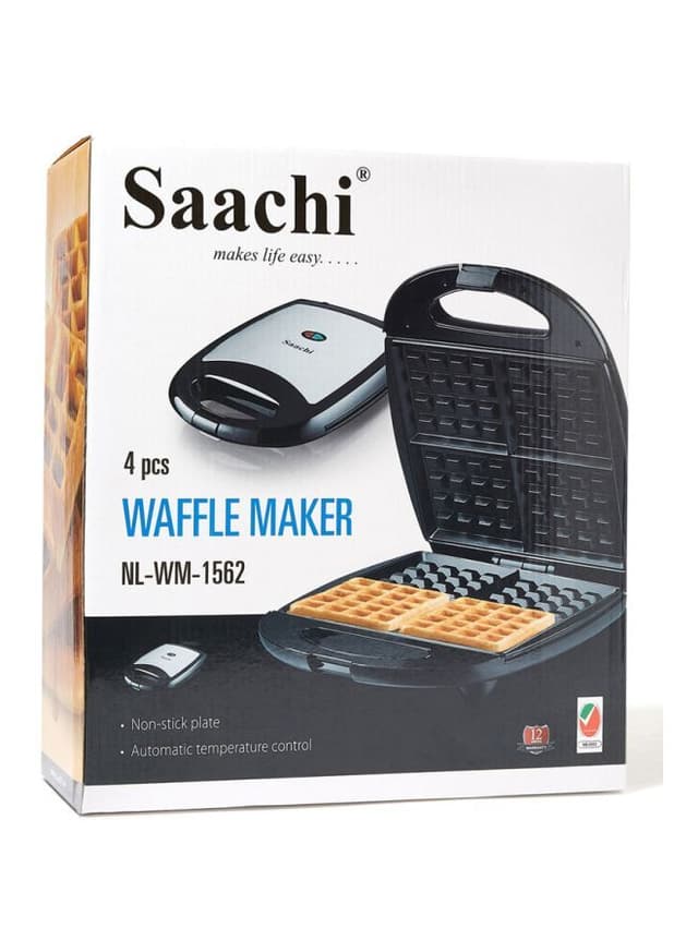 جهاز صنع الوافل بسعة 4 قطع Piece Waffle Maker - Saachi