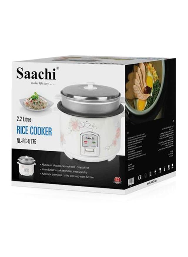 جهاز طهي الأرز بالبخار بسعة 2.2 لتر Steam Function Rice Cooker - Saachi - 142108