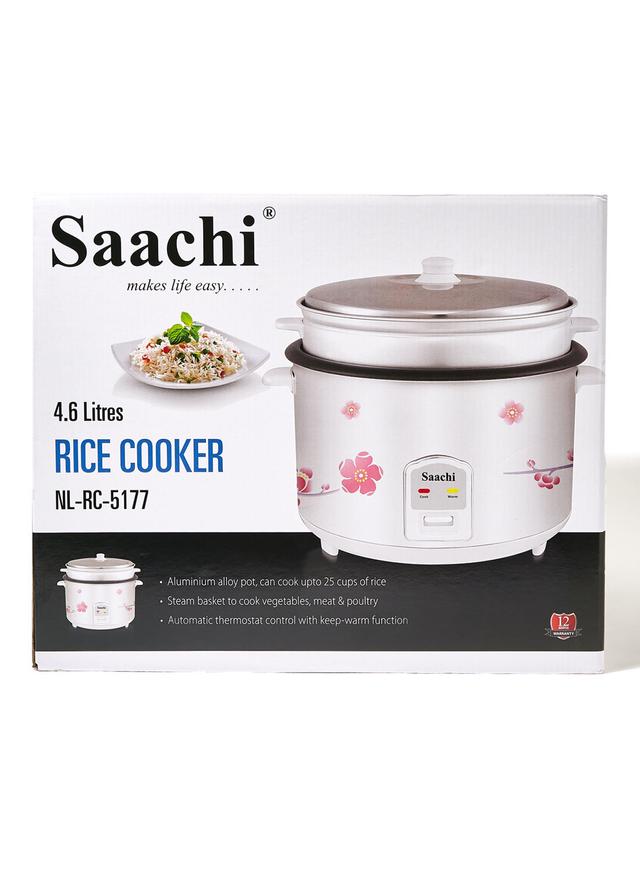 Saachi Rice Cooker With A Keep Warm Function 4.6 l 1600 W NL RC 5177 WH White - SW1hZ2U6MjU2Nzky