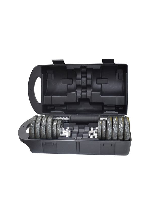 مجموعة دامبل قابل للتعديل بوزن 15 كغ Chrome Dumbbell Set - SkyLand