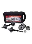 SkyLand 19-Piece Chrome Dumbell Set 15kg