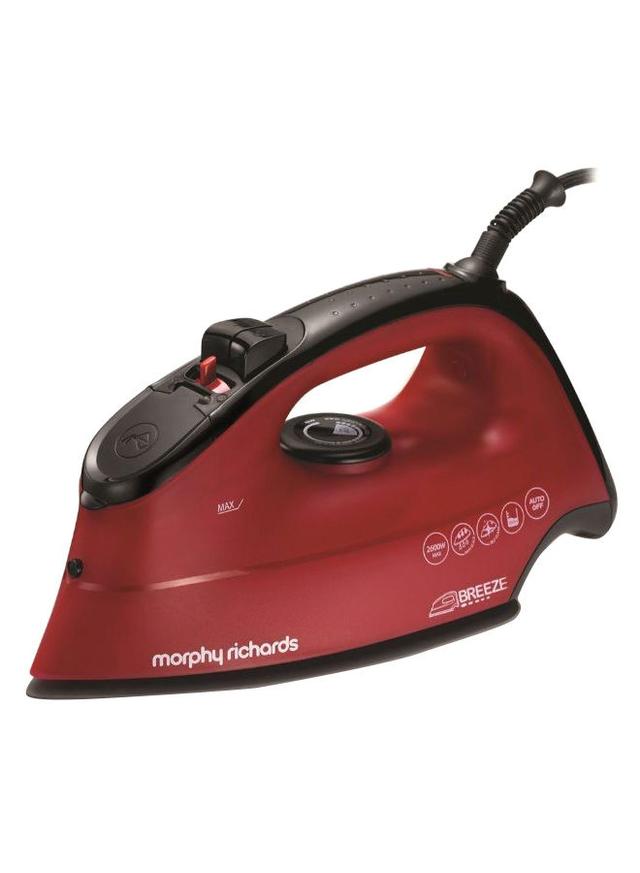 morphy richards Breeze Steam Iron With Auto Shut Off 350 ml 300272 Red/Black - SW1hZ2U6MjYyNzY1