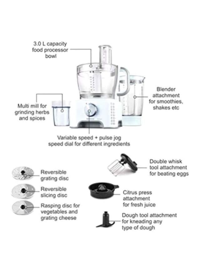 Kenwood Food Processor 900W 1.5 l 900 W FP730 Clear/White