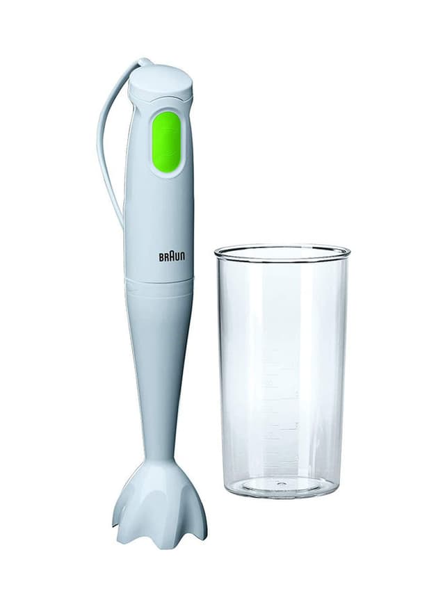 خلاط يدوي بقوة 450 واط ( مرفق بوعاء صغير ) - أبيض BRAUN - Plastic Hand Blender MQ100