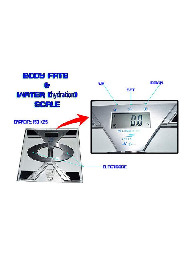 SkyLand Body Fats And Water Hydration Scale EG-001 Black/Silver - SW1hZ2U6MjMyOTI4