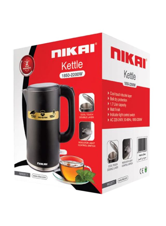 غلاية مياه سعة 1.7 لتر NIKAI Electric Kettle