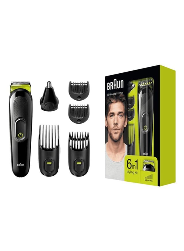 BRAUN 6 In 1 Trimmer Kit Black/green 21millimeter