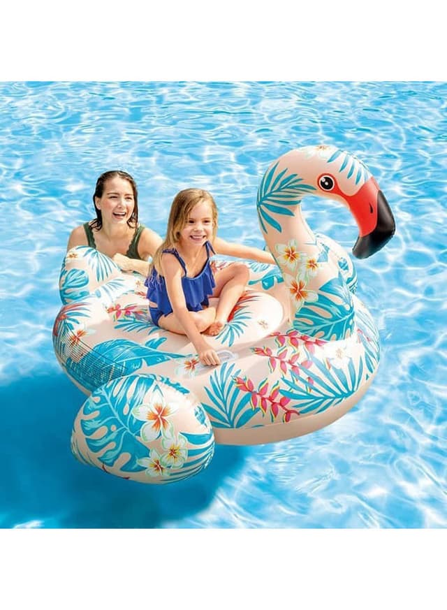 INTEX Tropical Flamingo Ride On Pool Floats 37x55x58inch - 143109