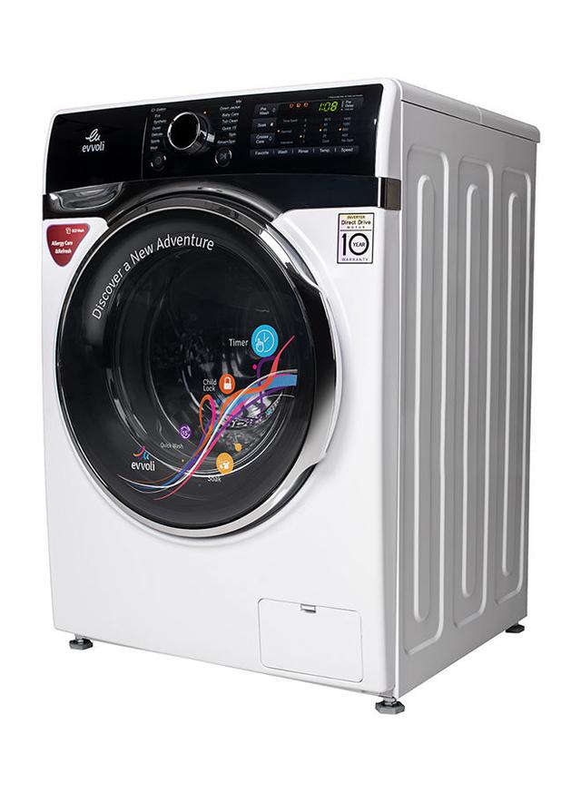 evvoli Direct Drive Motor Front Load Washing Machine 9 kg 2000 W EVWM FDDH 914W White/Black