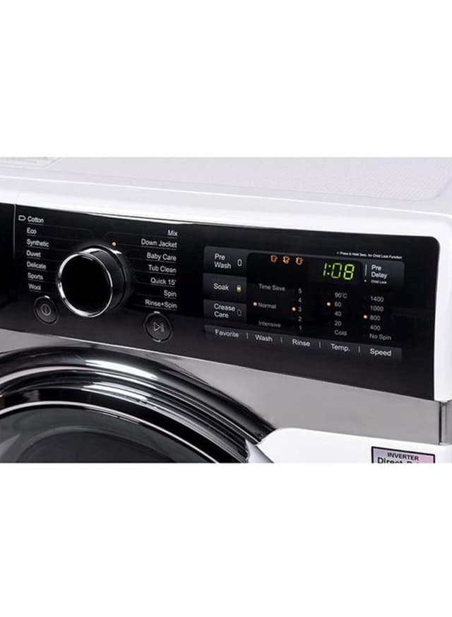 evvoli 9 KG 1400 PRM Direct Drive Motor Front Load Washing Machine 9 kg 2000 W EVWM FDDH 914S Silver/Black