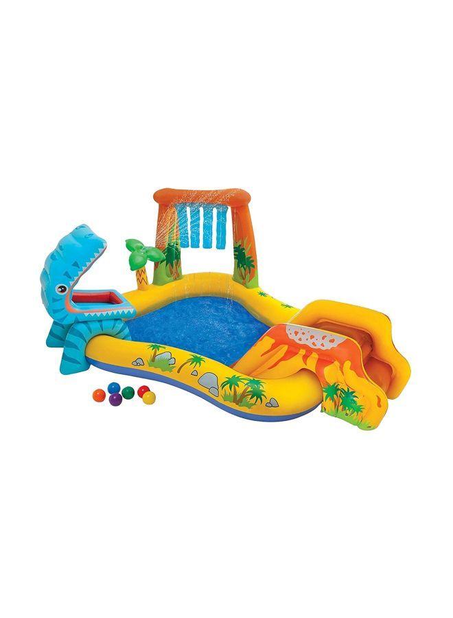 مسبح اطفال مع زحليقه قابل للنفخ 249x191x109سم| Intex Dinosaur Themed Play Pool