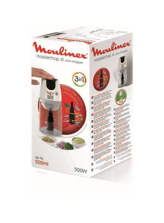 MOULINEX Mini Chopper 500W 0.8 l 500 W White/Clear