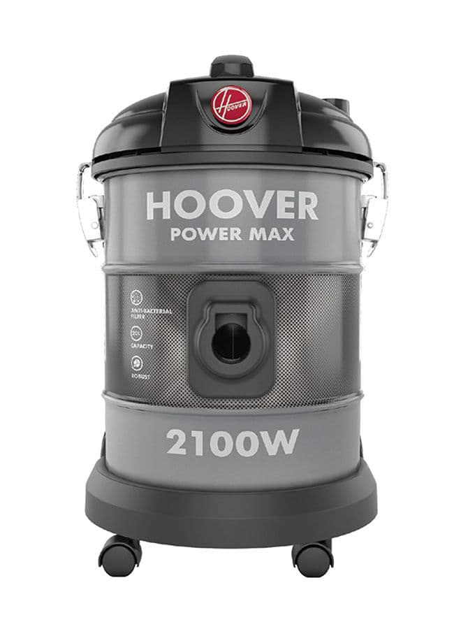 Order HOOVER Drum Vacuum Cleaner 20 l 2100 W HT87T2M Grey Now! Jomla.ae