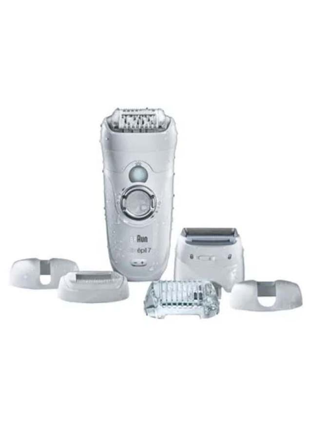 BRAUN Silk Epil 7 7 561 Wet And Dry Cordless Electric Epilator Kit White/Silver 10.2x7.8inch