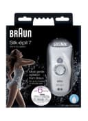 BRAUN Silk Epil 7 7 561 Wet And Dry Cordless Electric Epilator Kit White/Silver 10.2x7.8inch