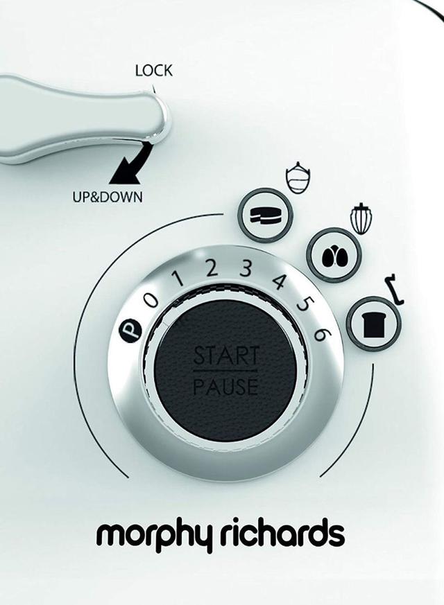 morphy richards Total Control Stand Mixer 800W 800 W 400015 White/Silver