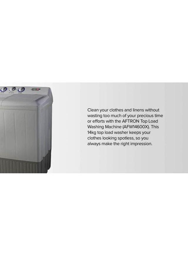 AFTRON Top Load Twin Tub Washing Machine 14 kg AFW14600X White/Grey - SW1hZ2U6MjQ0NzE5