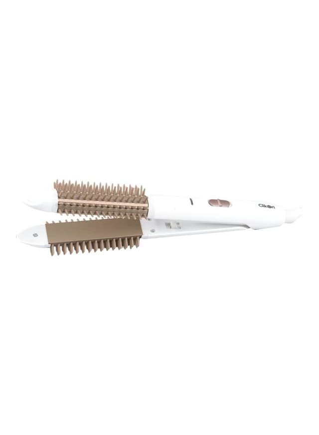 ClikOn 2 In 1 Hair Straightener Comb White/Beige