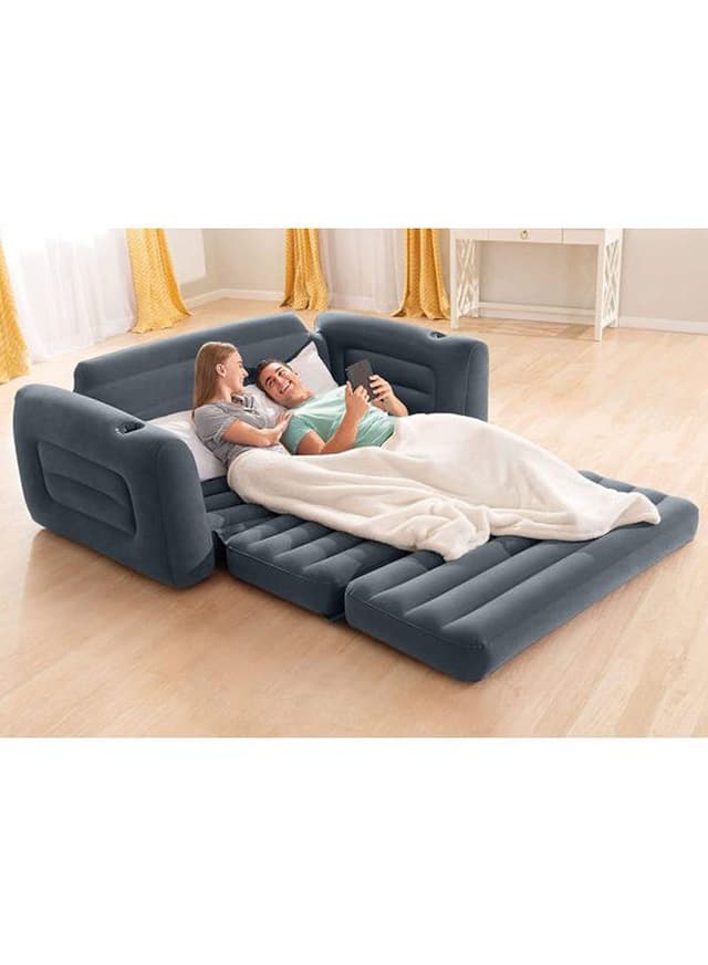 اريكة سرير 2 في 1 مصنّعة من الفايبر | Pull-Out Sofa Charcol Grey - انتيكس