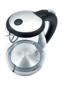 ClikOn Cordless Glass Body Electric Kettle With LED Glow Indicator,1.7L, 2200W 1.7 l 2200 W CK5128 Clear/Black/Silver