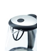 ClikOn Cordless Glass Body Electric Kettle With LED Glow Indicator,1.7L, 2200W 1.7 l 2200 W CK5128 Clear/Black/Silver