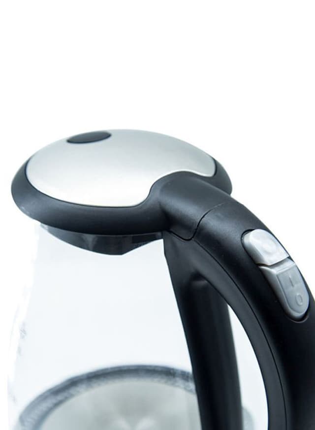 ClikOn Cordless Glass Body Electric Kettle With LED Glow Indicator,1.7L, 2200W 1.7 l 2200 W CK5128 Clear/Black/Silver
